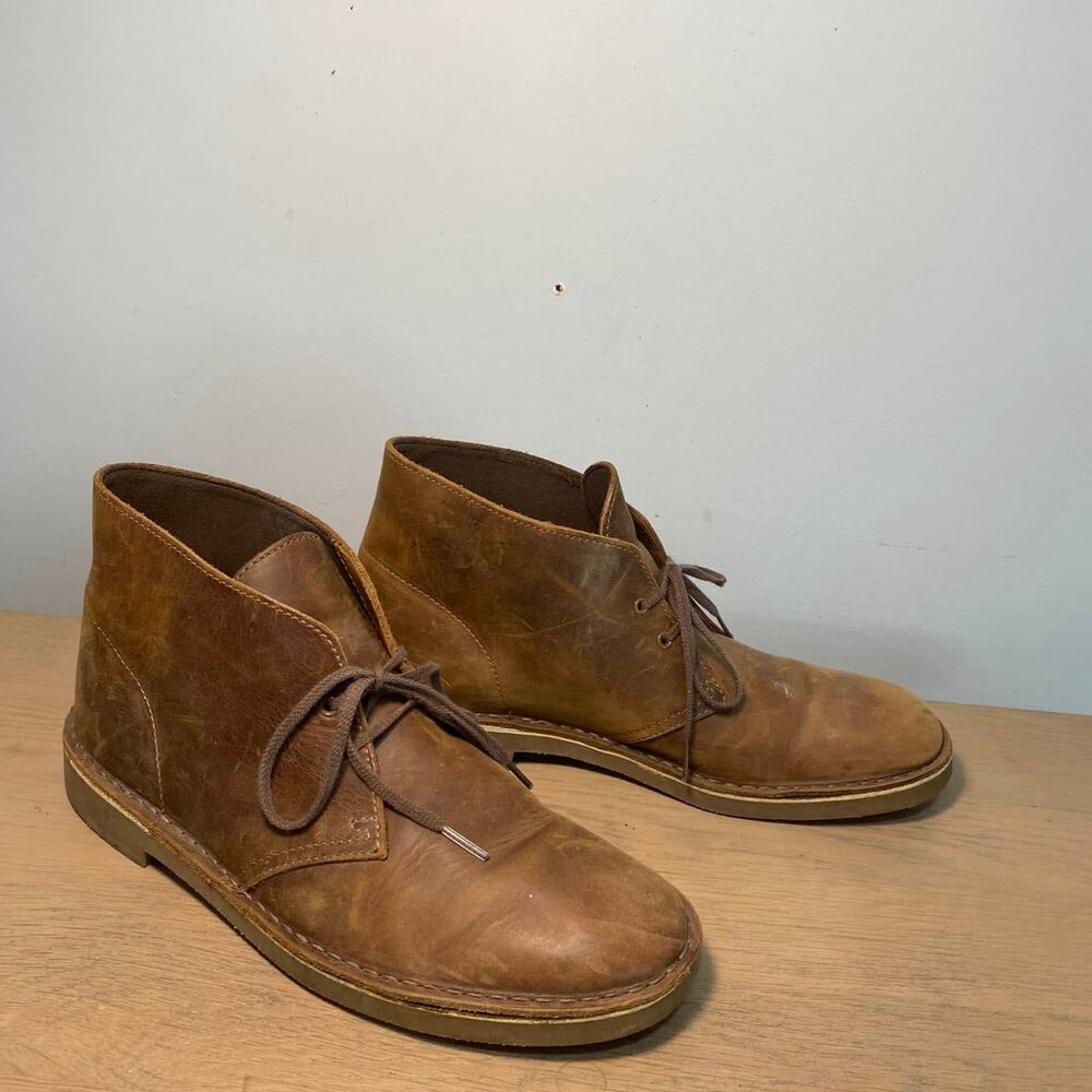 Clarks Brown Leather Ankle Boots Mens